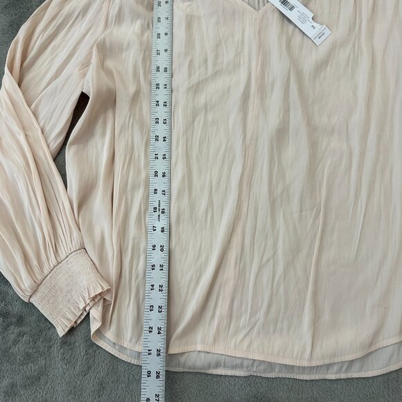 NWT Chico's Smocked Cuff Long Sleeve Blush Pink Blouse Shirt 3 XL 16/18 - Picture 5 of 7